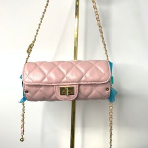 [YX]Gold trim pink bag